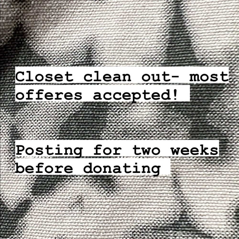 Closet clean out - make an offer, bundle, will ship out same day or next day!